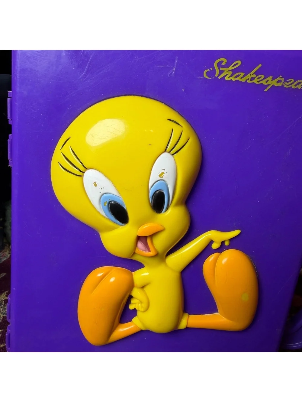 Tweety Bird Retro Vintage Shakespeare Lunch Box Plastic Container Pencil Box